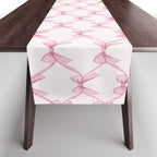 Coquette Aesthetic Pastel Pink Bows Cute Balletcore Joy of Together Table Runner Gallery Image 1