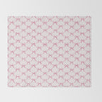 Coquette Aesthetic Pastel Pink Bows Cute Balletcore Joy of Together Throw Blanket Gallery Image 2