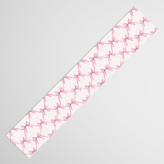 Coquette Aesthetic Pastel Pink Bows Cute Balletcore Joy of Together Table Runner Gallery Image 3