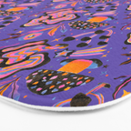 Trippy mushrooms and stars - purple Bath Mat Gallery Image 3