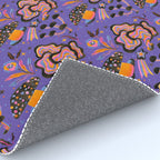 Trippy mushrooms and stars - purple Rug Gallery Image 4