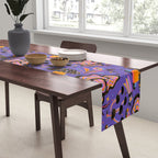 Trippy mushrooms and stars - purple Table Runner Gallery Image 2