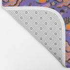 Trippy mushrooms and stars - purple Bath Mat Gallery Image 2