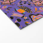 Trippy mushrooms and stars - purple Welcome Mat Gallery Image 2