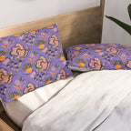 Trippy mushrooms and stars - purple Pillow Sham Gallery Image 2