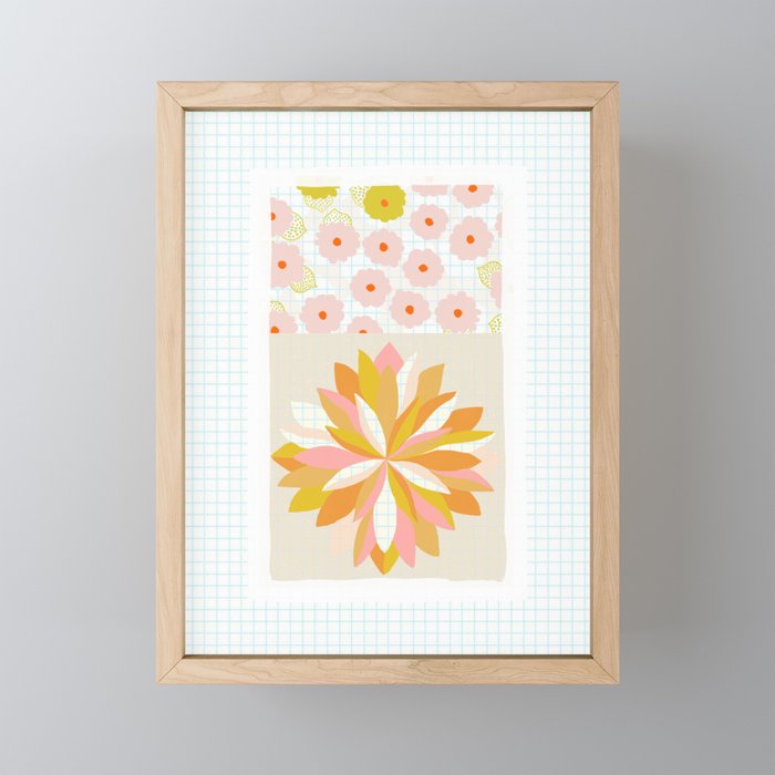 dahlias & daisies Mini Art Print Gallery Image 1