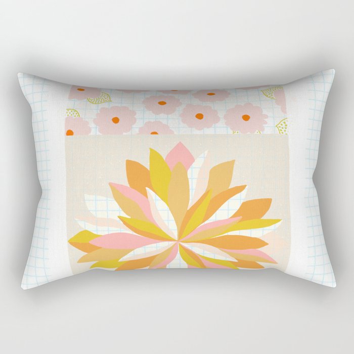 dahlias & daisies Rectangular Pillow Gallery Image 2