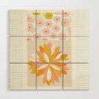 dahlias & daisies Wood Wall Art Gallery Image 1