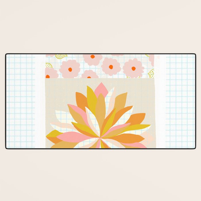 dahlias & daisies Desk Mat Gallery Image 3