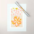 dahlias & daisies Wrapping Paper Gallery Image 1