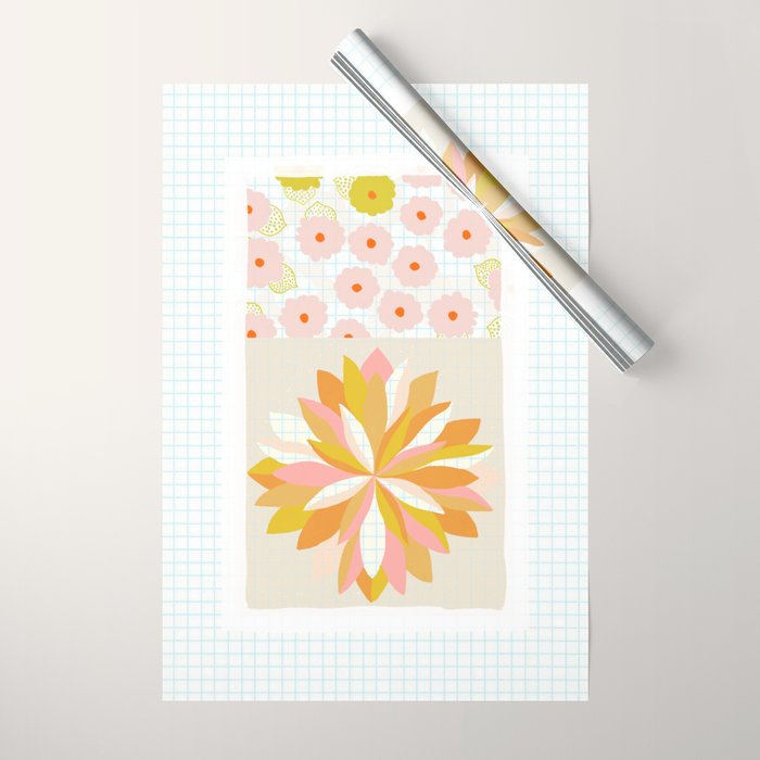 dahlias & daisies Wrapping Paper Gallery Image 1