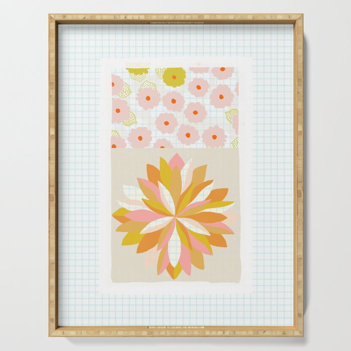 dahlias & daisies Serving Tray Gallery Image 1