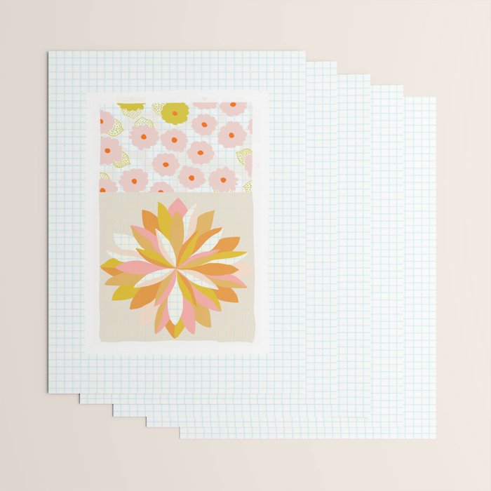 dahlias & daisies Wrapping Paper Gallery Image 3