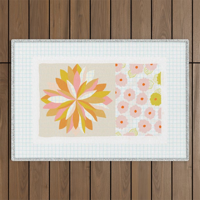 dahlias & daisies Outdoor Rug Gallery Image 1