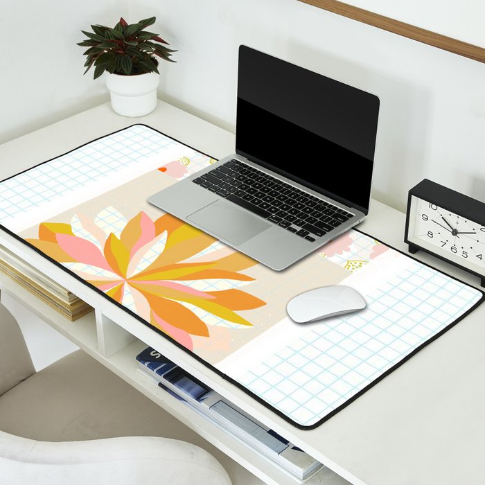 dahlias & daisies Desk Mat Gallery Image 2