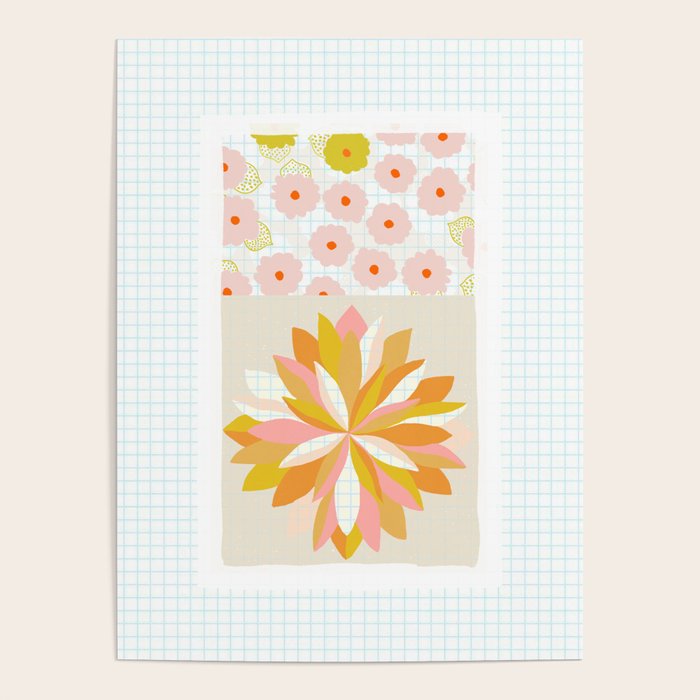 dahlias & daisies Poster Gallery Image 1