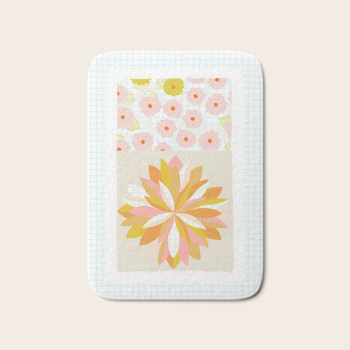 dahlias & daisies Bath Mat Gallery Image 1