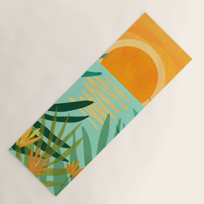 Peaceful Tropics - Sunset Landscape Yoga Mat Gallery Image 1