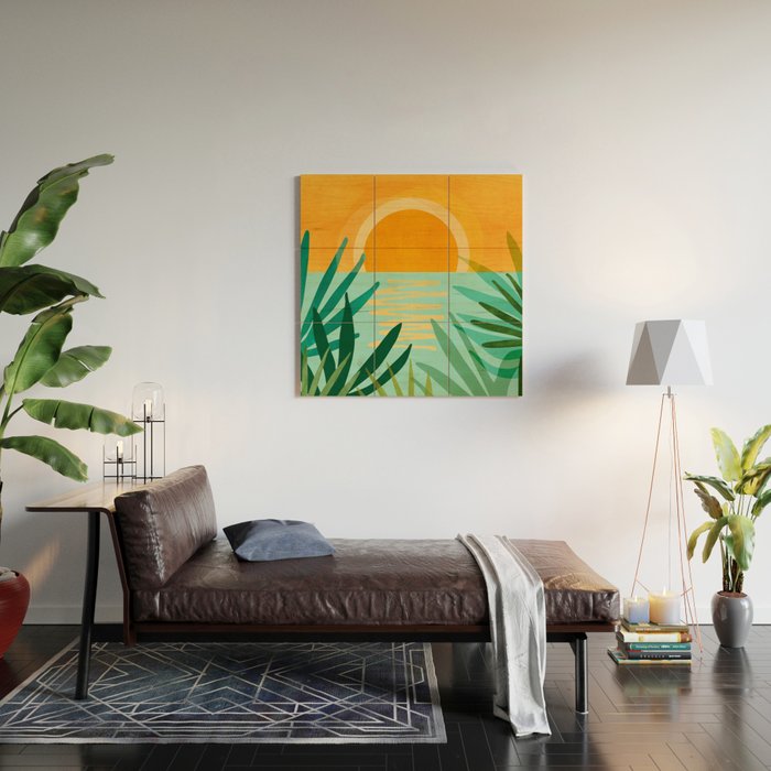Peaceful Tropics - Sunset Landscape Wood Wall Art Gallery Image 2