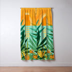 Peaceful Tropics - Sunset Landscape Window Curtain Gallery Image 3