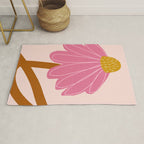Woodland flower - pink Rug Gallery Image 1
