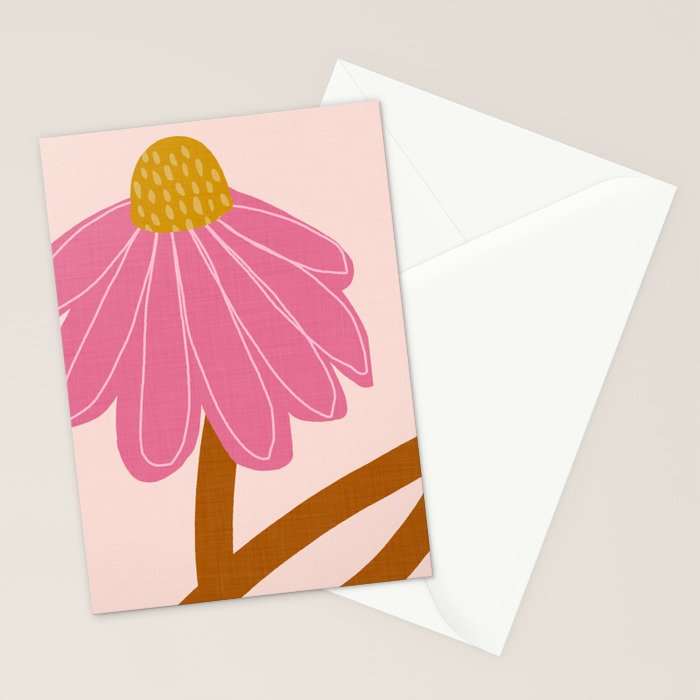 Woodland flower - pink Stationery Card Gallery Image 2