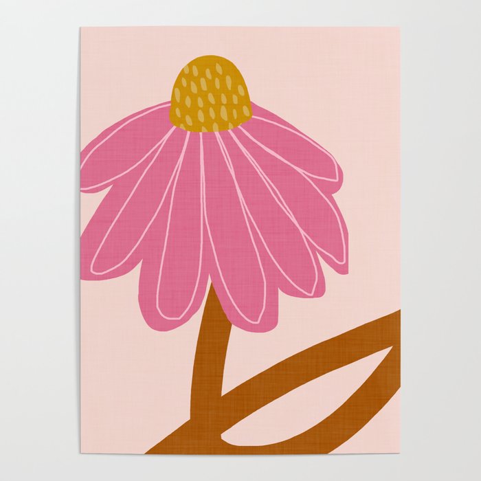 Woodland flower - pink Poster Gallery Image 4