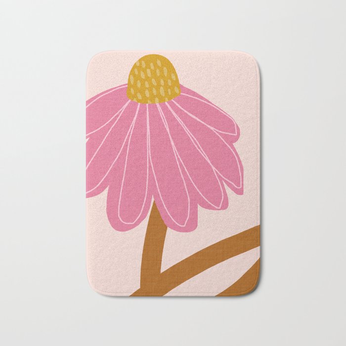 Woodland flower - pink Bath Mat Gallery Image 1