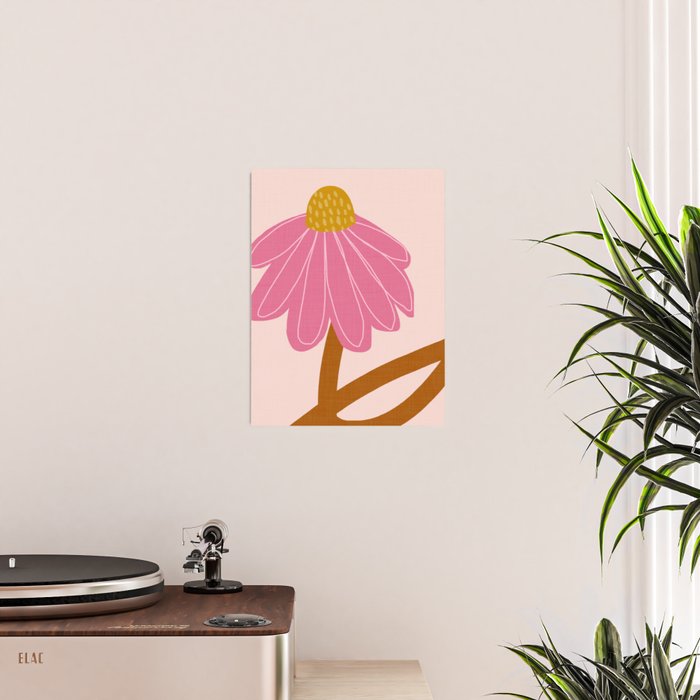 Woodland flower - pink Poster Gallery Image 2