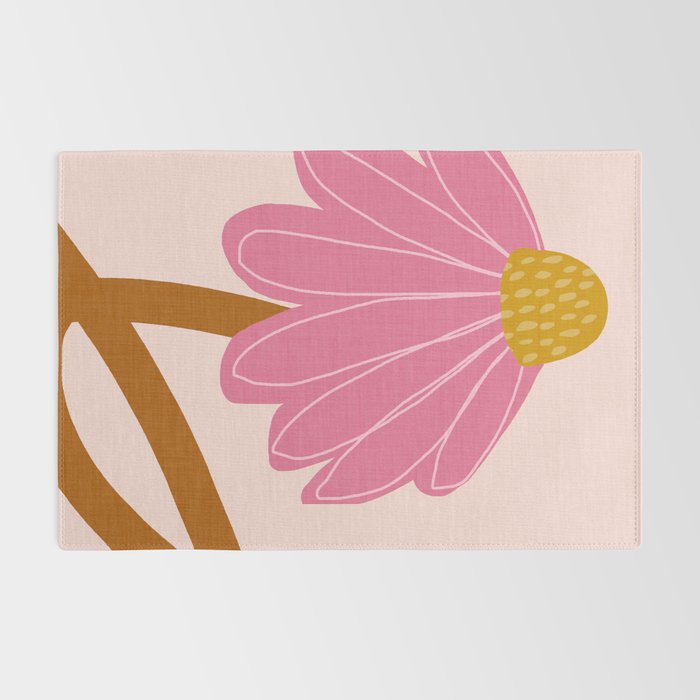 Woodland flower - pink Rug Gallery Image 2