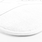 Minimal Line Art Shaka Hand Gesture Bath Mat Gallery Image 3