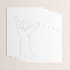 Minimal Line Art Shaka Hand Gesture Wrapping Paper Gallery Image 3