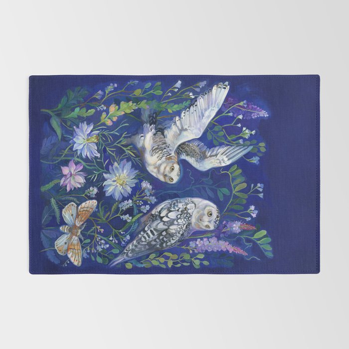 Flower Garden Owls Rug Gallery Image 2