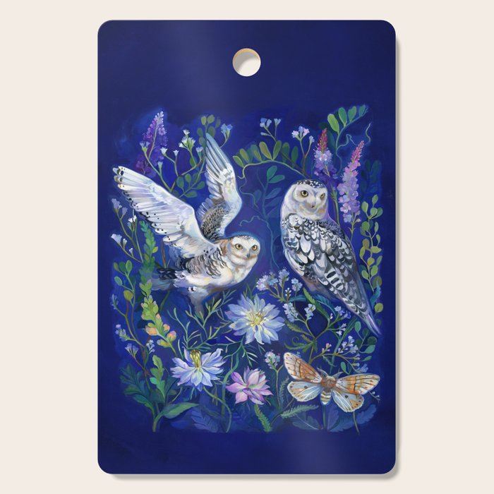 Flower Garden Owls Cutting Board Gallery Image 1