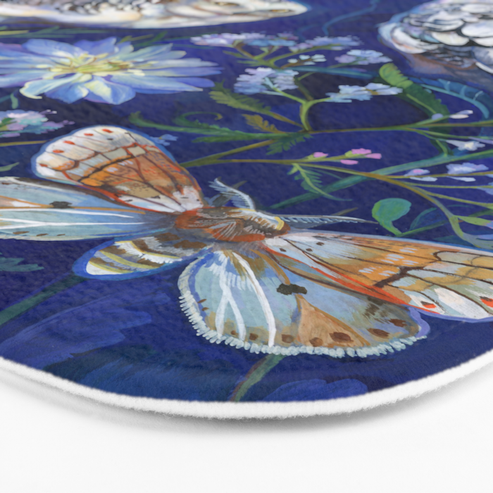Flower Garden Owls Bath Mat Gallery Image 3