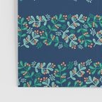 Mistletoe Christmas Stripes Blue Poster Gallery Image 3