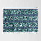 Mistletoe Christmas Stripes Blue Rug Gallery Image 2