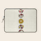 Floral Phases of the Moon Laptop Sleeve Gallery Image 1