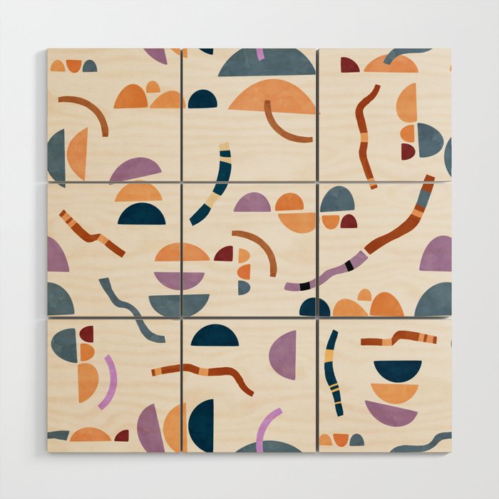 Modern simple shapes C Wood Wall Art Gallery Image 1