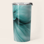 Tranquil Flow Abstract Dimension Ink Turquoise Travel Mug Gallery Image 2