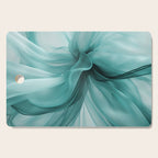 Tranquil Flow Abstract Dimension Ink Turquoise Cutting Board Gallery Image 1
