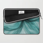 Tranquil Flow Abstract Dimension Ink Turquoise Laptop Sleeve Gallery Image 2