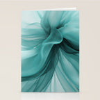 Tranquil Flow Abstract Dimension Ink Turquoise Stationery Card Gallery Image 2