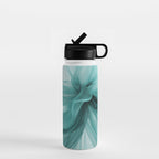 Tranquil Flow Abstract Dimension Ink Turquoise Water Bottle Gallery Image 1