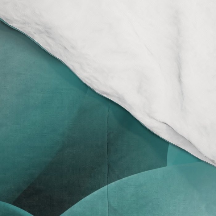 Tranquil Flow Abstract Dimension Ink Turquoise Comforter Gallery Image 4