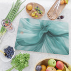 Tranquil Flow Abstract Dimension Ink Turquoise Cutting Board Gallery Image 2