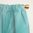 Tranquil Flow Abstract Dimension Ink Turquoise Window Curtain Gallery Image 2