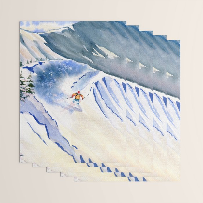 Powder Skiing 2 Wrapping Paper Gallery Image 3