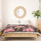 Stormy Night - black & pink Duvet Cover Gallery Image 3