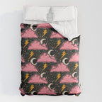 Stormy Night - black & pink Comforter Gallery Image 6